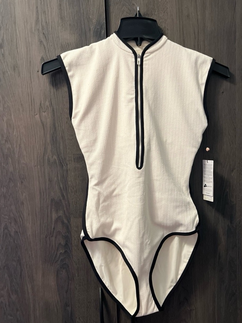 Calla White One-Piece with Black Trim